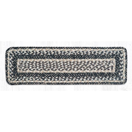 Palacedesigns 27 x 8.25 in. Jute Rectangle Stair Tread - Black & Tan PA2846534