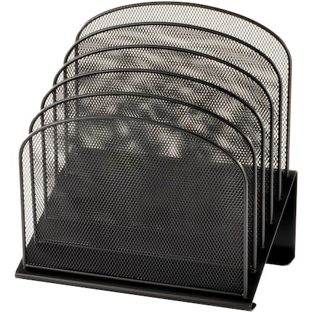 Safco Letter Tray/File Holder, Black, Steel, 11 1/4 in W, 7 1/4 in L, 12 in H 3257BL