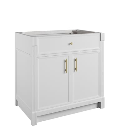 James Martin Vanities Bellshire 36" Single Vanity Cabinet, Bright White 660-V36-BW