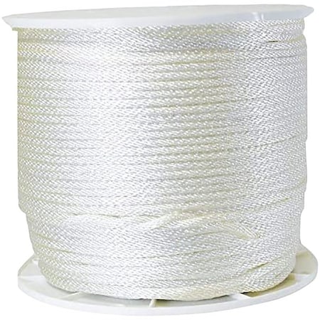 Baron Rope, 1/4 in Dia, 1000 ft L, 40 lb Working Load, Nylon/Poly, Silver/White 54803