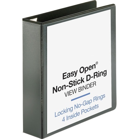 Business Source Ring Binder, Black, Clear Sleeve BSN26960
