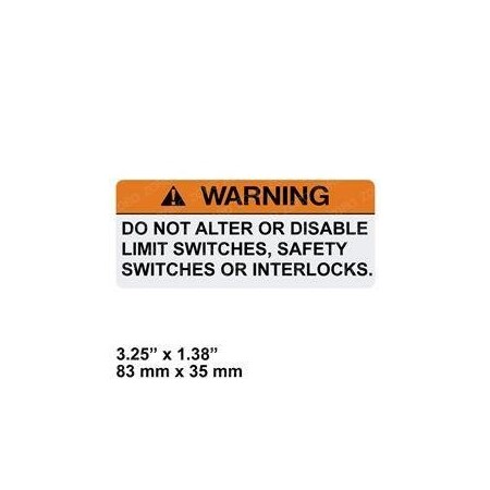 Skyjack REPLACEMENT DECAL, DO NOT ALTER 106705
