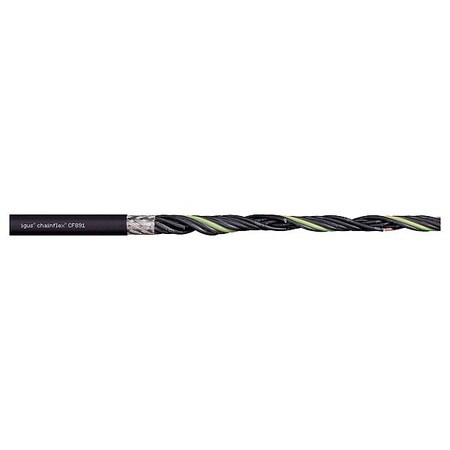 Chainflex Control Cable, 2 C, Black, PUR, 600 V, Order by the Foot CF891-07-02