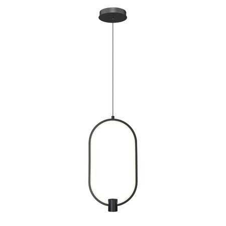 Z-Lite Saros Matte Black 1 Light Pendant 4101-10MB-LED