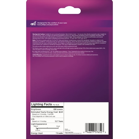 Signify Warm Glow Ultra Definition 65W Equivalent Soft White BR30 Medium Dimmable LED Floodlight Light Bulb 576520