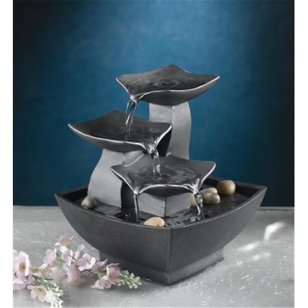 First Floor Designs Tabletop Leaves Water Fountain FI2593735