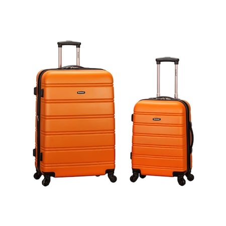 Rockland 20 in. 28 in. 2PC EXPANDABLE ABS SPINNER SET - ORANGE F225-ORANGE