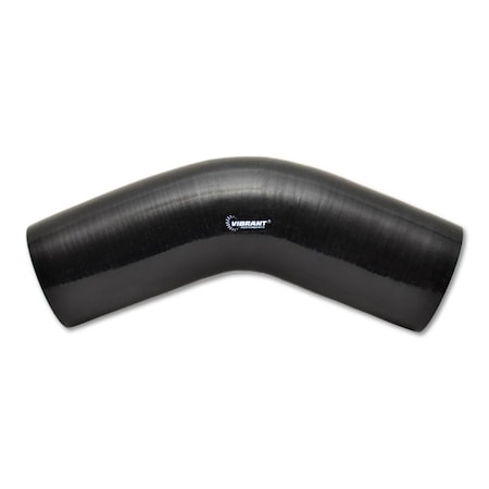 Vibrant 2759 5 in. Silicone 45 Degree Elbow Connector, Black V32-2759