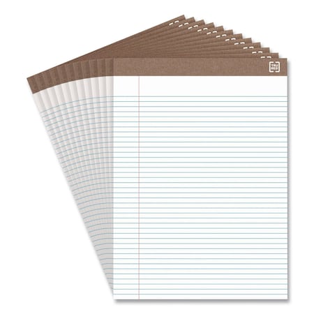 Tru Red Recycled Notepads, Narrow Rule, (50) White 8.5 x 11 Sheets, 12PK TR59938/TR58187