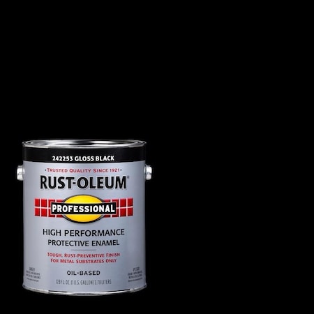 Rust-Oleum Professional Indoor and Outdoor Gloss Black Oil-Based Protective Enamel 1 gal 242253-2