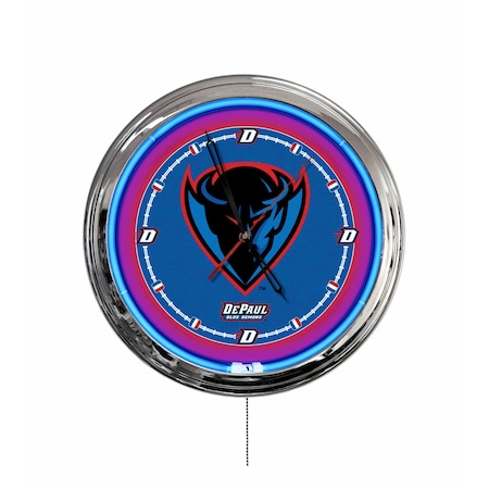 Holland Bar Stool DePaul University 16 LED Wall Clock ClkL16