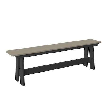 Polybird DINING BENCH.        WEATHERWOOD AND BLACK POLYBIRD P14-R