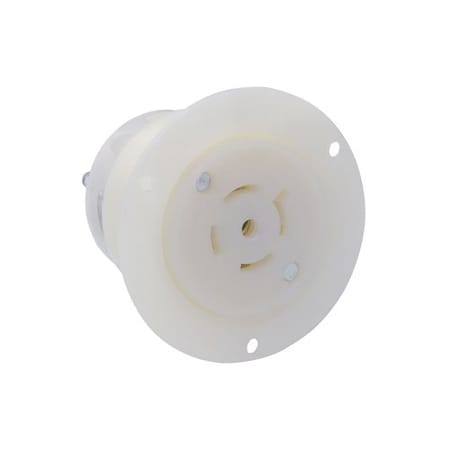 Leviton LockingReceptacle, 20A, 2hp, 120/208VAC, Wht 2516