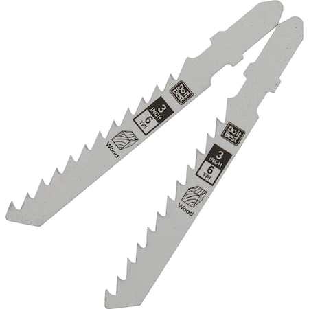 Do It Best T-Shank 3'' 6 TPI Wood Cutting Jigsaw Blade, 2PK QJDIB-JST-002