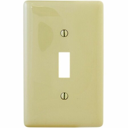 Hubbell Wiring Device-Kellems Wall Plate, Toggle, Ivory, Nylon NPJJ1I