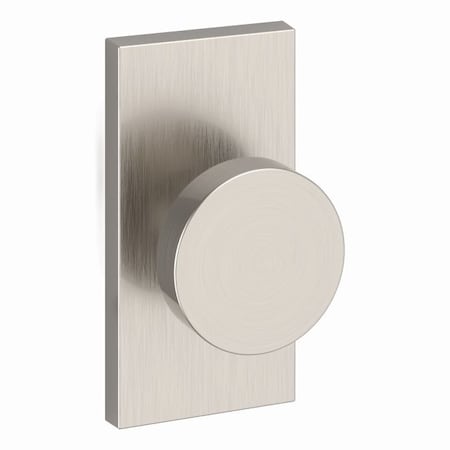 Baldwin Full Dummy Contemporary Knob and Contemporary 5in Rose Satin Nickel Finish FDCONCFR150