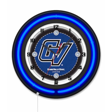 Holland Bar Stool Grand Valley State University 19 Double Neon Wall Clock Clk19BK
