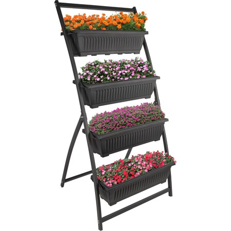 Pure Garden Raised Garden Beds 4 Tier Vertical Garden Planter Planters for Outdoor Plants Gardening 50-LG1413