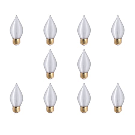 Bulbrite Spunlite Dimmable 25W C15 Specialty Incandescent Bulbs, Satin, Medium E26 Screw Base, 10PK 861072
