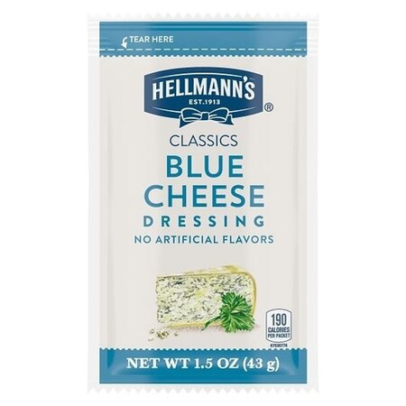 Hellmanns Classics Salad Dressing Portion Control Sachets Blue Cheese, 1.5 Ounce, 102PK 84119890