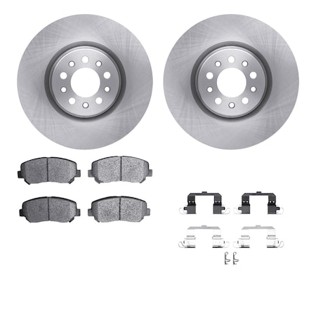 Dynamic Friction Co DFC Brake Rotor with 5000 Brake Pads and Hardware Kit 6512-42111