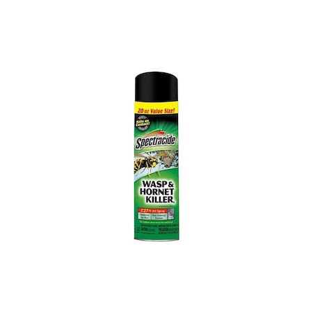 Spectracide Wasp and Hornet Killer, Liquid, Spray Application, 20 oz Aerosol Can Light Yellow/Water White, 12PK HG-97221