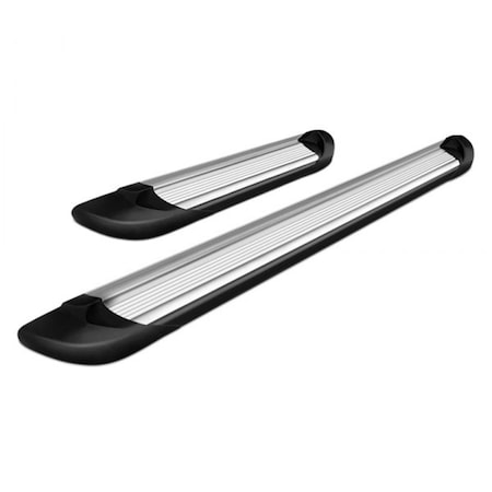 Black Horse TRT585S Transporter Cab Length Running Boards for 2005-2021 Toyota Tacoma, Silver BLK-TRT585S