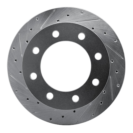 Dynamic Friction Co DFC Brake Rotor - Drilled and Slotted - Silver 631-54161L