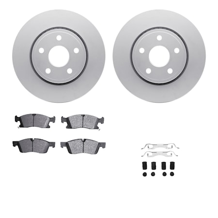 Dynamic Friction Co DFC GEOSPEC Coated Rotor- Heavy Duty Brake Pad includes Hardware 4412-42006