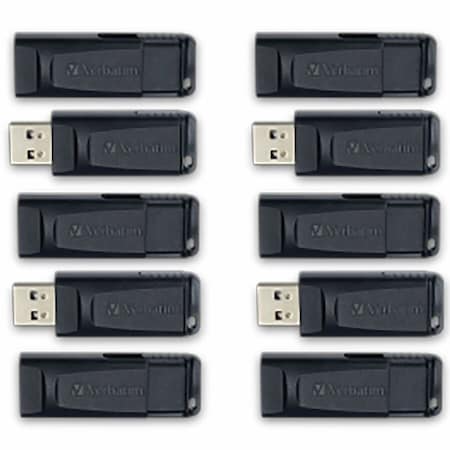Verbatim 64GB Store 'n' Go USB Flash Drive - 10pk Business Bulk - Black 70895