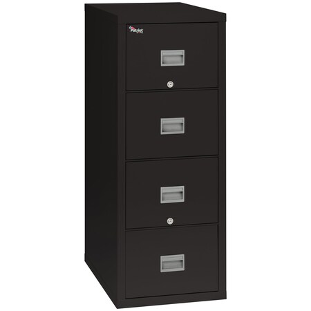 Fireking 17-3/4" W 4 Drawer File Cabinet, Black, Legal/Letter 4P1825-CBL