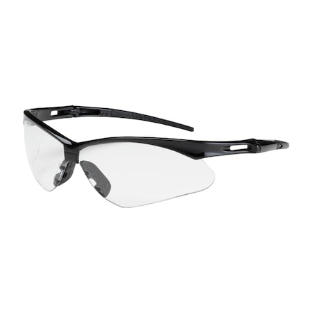 Bouton Optical Semi-Rimless Safety Glasses with Black Frame, Clear Lens and Anti-Scratch / Anti-Fog Coating 250-AN-10111