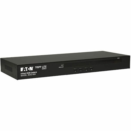 Eaton EATON Tripp Lite Series 4-Port 1U Rack-Mount USB/PS2 KVM Switch with On-Screen Display B042-004