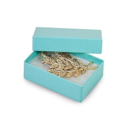 Nashville Wraps Aqua Blue Jewelry Gift Boxes, 2.5x1.5x.75, Fiber Fill, 100PK 4AQ