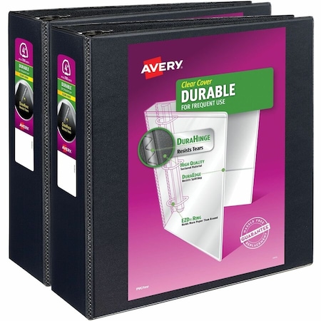 Avery Binders, Durable Clear View 3 Ring, PK2 09204