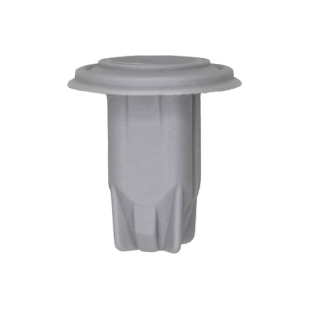 Auveco Screw Grommet; Screw Size: 2.9mm (Number 4), Head Dia., 16mm, Stem L: 15mm, Light Gray Nylon, 10PK 21963