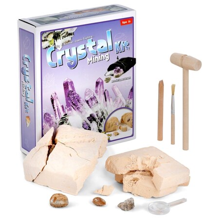 Amscope Kid's Natural Gemstone Exploration Kit KT-GDIG