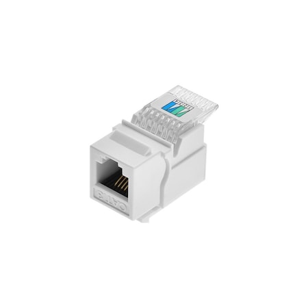 Monoprice Datacom Jack, RJ11/RJ12, Tooless, White 7288