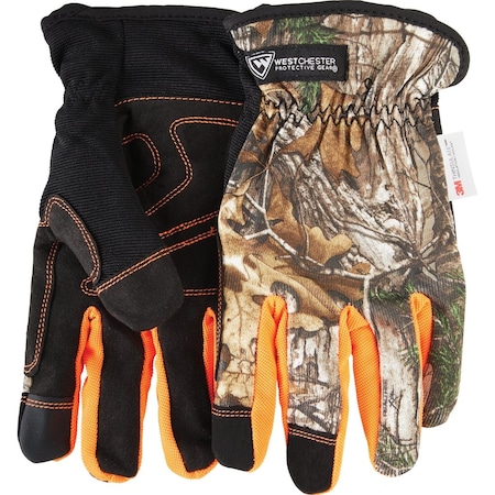 West Chester Protective Gear Realtree Xtra Mens Large Synthetic Leather High Dexterity Camo Winter Glove RE96555-L