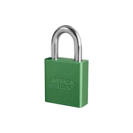 Master Lock Co Padlock 1-1/8in Shackle Aluminum Green A1205KD GRN