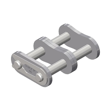 Senqcia 80-2CLSC Double Strand Spg Clip Connecting Link, 80-2 chain, 1P, 2.54 OAW, .312 Pin S-80-2CLSC