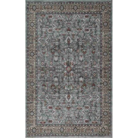 Jonathan Y Subtlety Medallion All-Over Floral Border Non-Slip Machine-Washable Green/Brown 9ft x 12ft Area Rug WSH504E-9