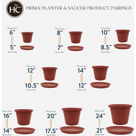 Hc Companies 8'' Stone Classic Planter PCP08005A34