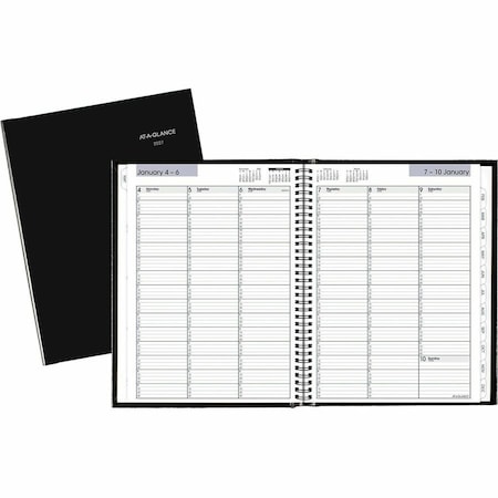 At-A-Glance Hardcover Weekly Appointment Book, 11 x 8, Black, 2022 G520H00