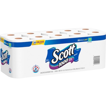 Scott Standard, 1000 Sheets, White, 40 PK KCC 20032