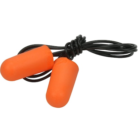 Pip Disposable Soft Polyurethane Foam Corded Ear Plugs, NRR 32 / SNR 38, 100PK 267-HPF210C