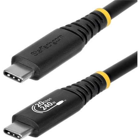 Startech.Com 6FT/1.8M USB-IF CERTIFIED USB4 CABLE SUPPORTS 20GBPS; DISPLAYPORT 2.1 VIDEO W/ D CC6FT20GUSB4TP