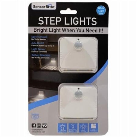 Trisales Marketing Wireless Motion-Activated LED Sensor Brite Step Lights, 2PK 237442