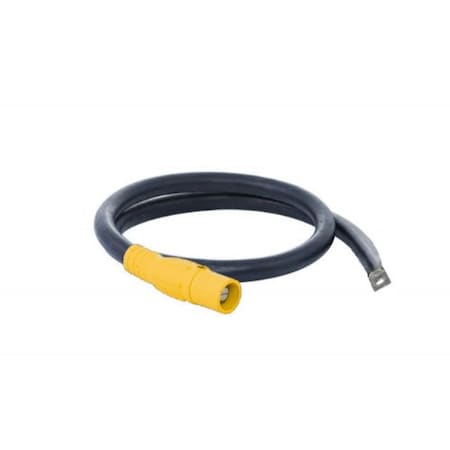 Power Assemblies Type W Pigtail 400A 4/0 AWG Series 16 Male Camlock to Lug 6 ft, Yellow 40TW16006MLY