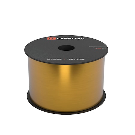 Labeltac Brushed Metal Stock 3in x 75ft LT4/LTPX, Brushed Gold LT324